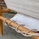 Vintage safari chair 1960s Denmark with canvas minimalist design