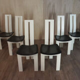 Set of 8 Italian Dining Chairs by Pietro Costantini for Ello, 1970s