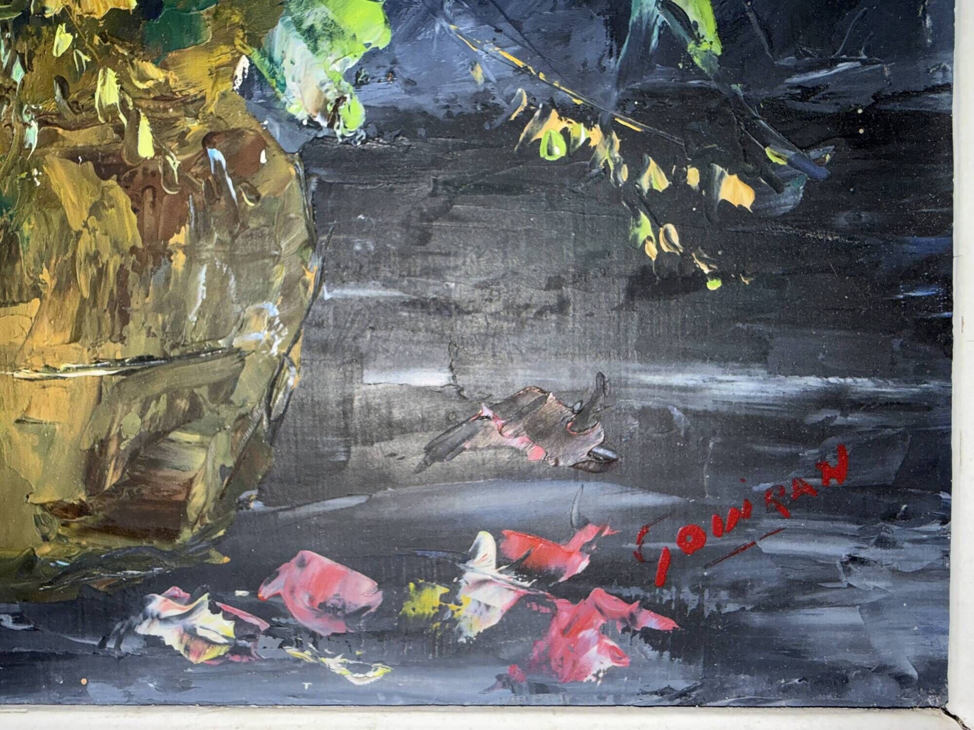 Oil on panel signed Renaud Gouiran