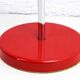 Red metal articulated desk lamp