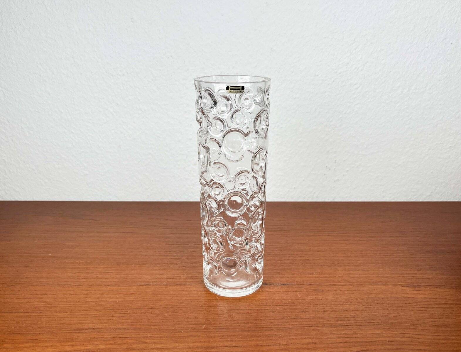 Mid-Century Modern Space Age Bubble Glass Vase by Wilhelm Braun-Feldweg for Hirschberg, Germany, 1960s