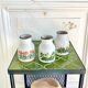 Vases en grès décor herbier