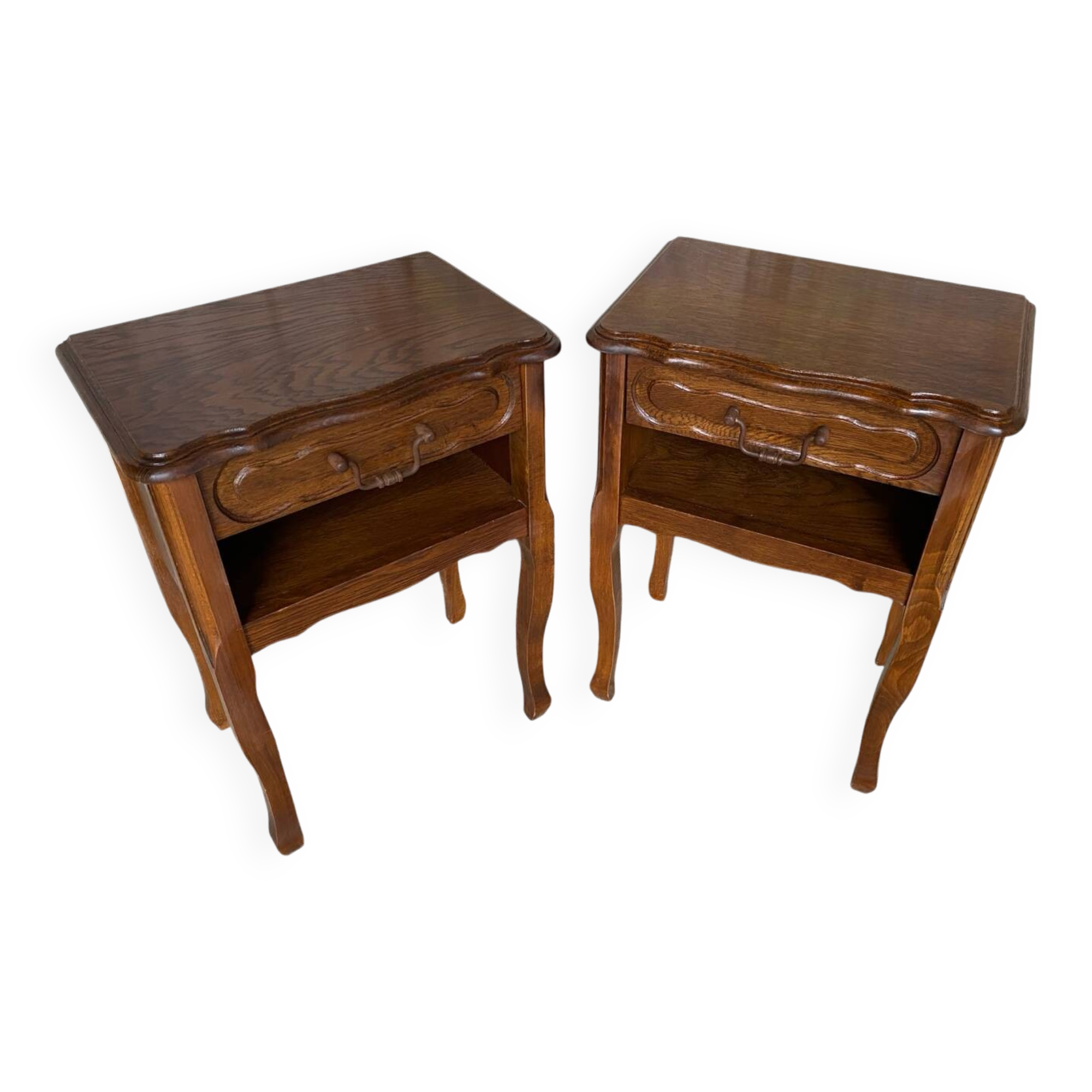 Louis xv style nightstand with drawer + vintage case