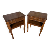 Louis xv style nightstand with drawer + vintage case