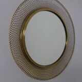 Vintage French Brass Mirror, 1960s