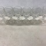 Set of 6 digestive glasses