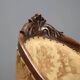 Antique walnut and fabric armchair, Italy, 19th century