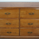 Chest of drawers in oak apothecary France 1930s