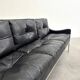 Mid-century Bauhaus style leather 3-seat sofa, 1960s
