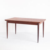 Table en teck avec rallonges de style scandinave - France, 1960