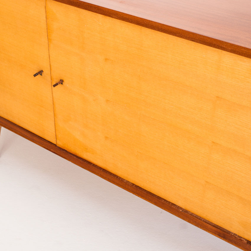 Buffet - vintage sideboard in two tones of wood - France, 1960s
