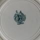 6 old mismatched deep plates Terre de Fer, glass and blue colors