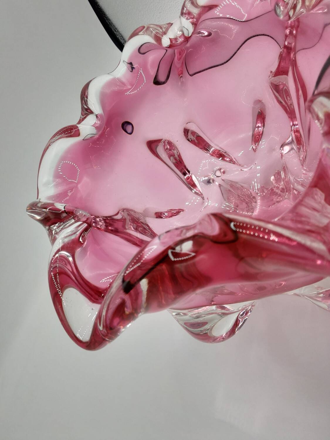 Art glass bowl from the 1960s, by Joseph Hospadka - Chribska Glassworks