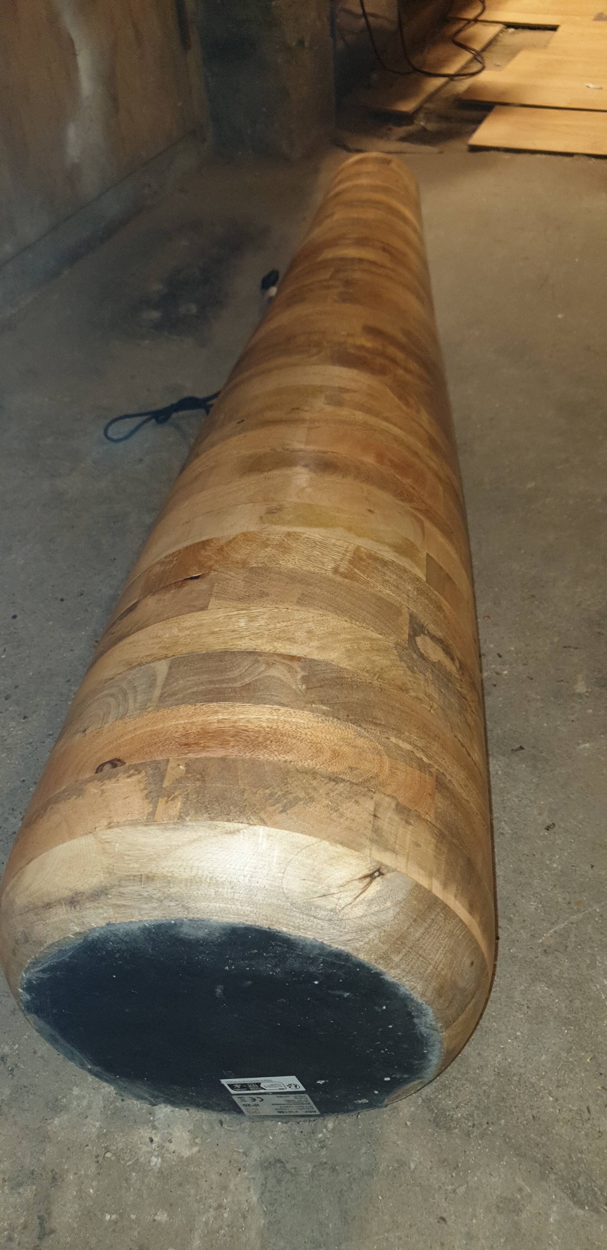 Design column floor lamp in mango wood