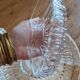 Old rattan raffia porcelain tray appetizer server ramekins vintage crystal dish