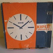 Clock in mahogany formica, metal, wood, glass, in its original box - Brand KIPLE - 70s