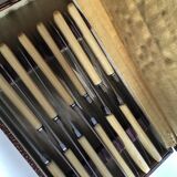 Series of 12 antique stainless steel knives