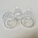 Set of six speckled white wine glasses
