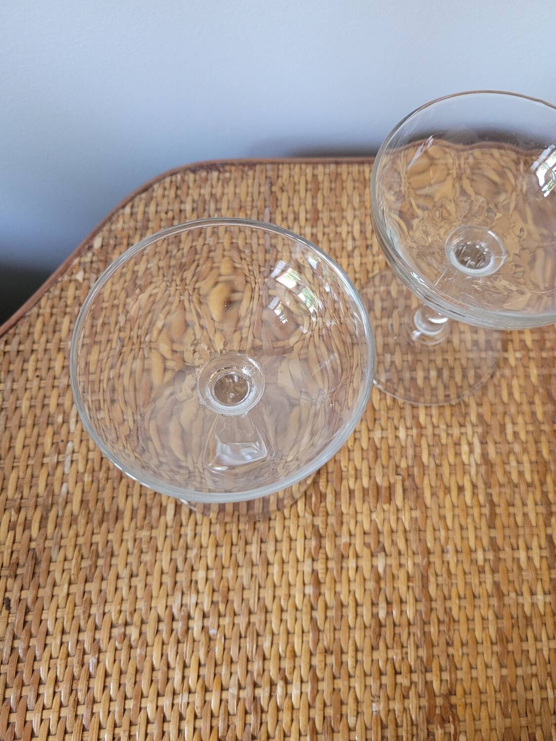 Set of 2 flat champagne glasses