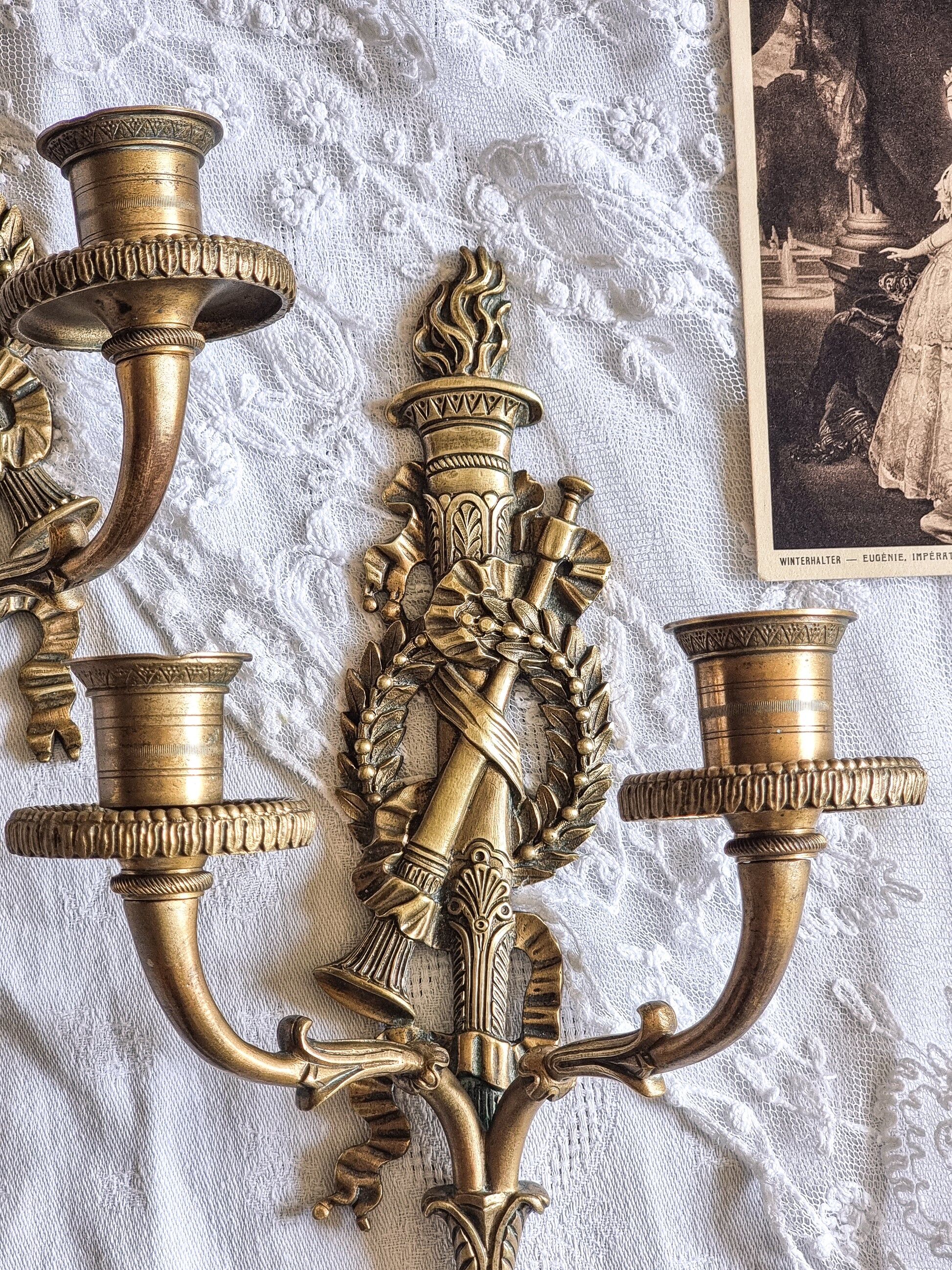 Empire wall sconces