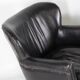 Pair of small leather club armchairs