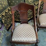 Suite of 4 Gondola Chairs in Mahogany Empire