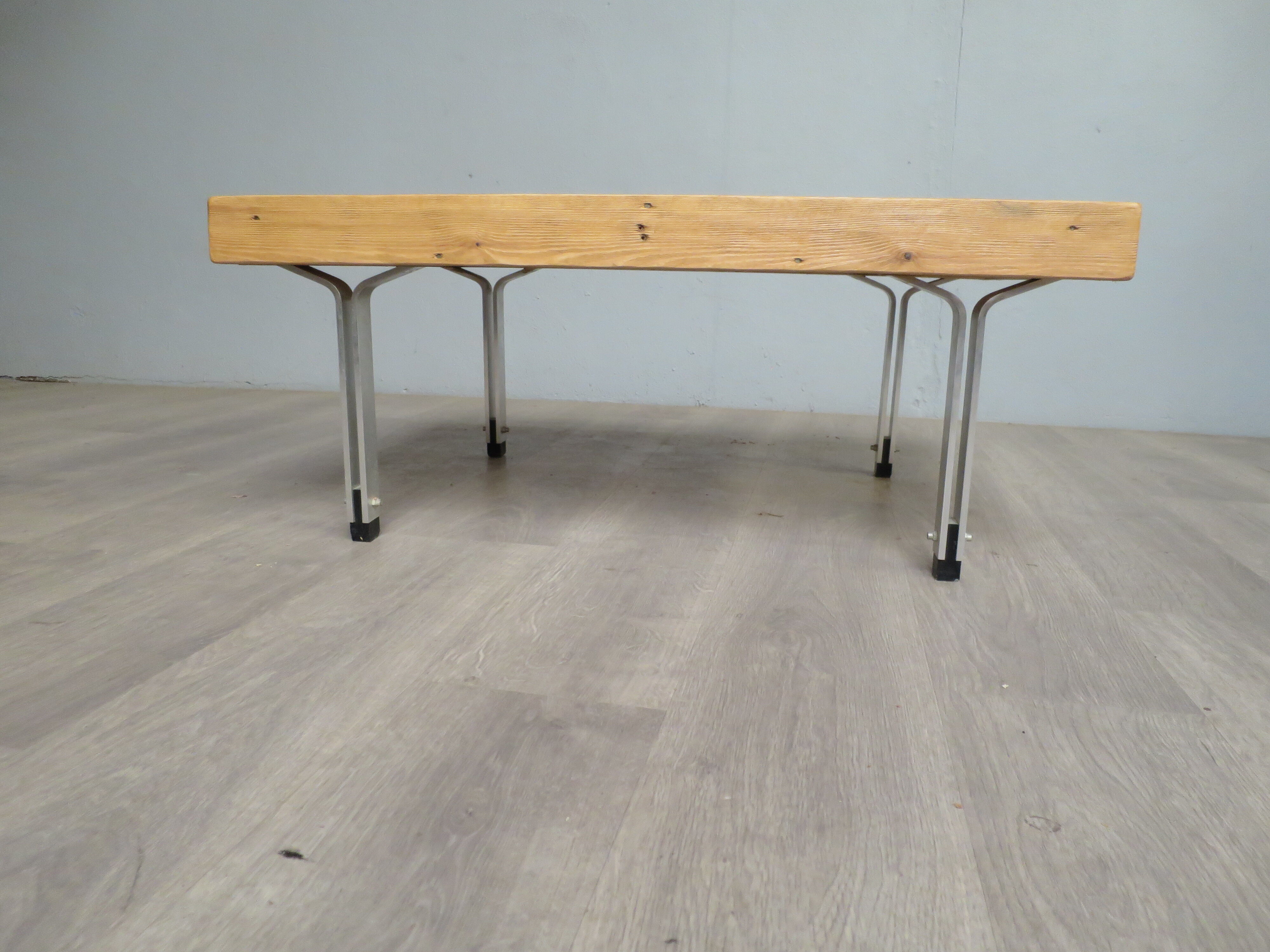 Coffee table top wood legs alu