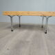 Table basse plateau bois pieds alu