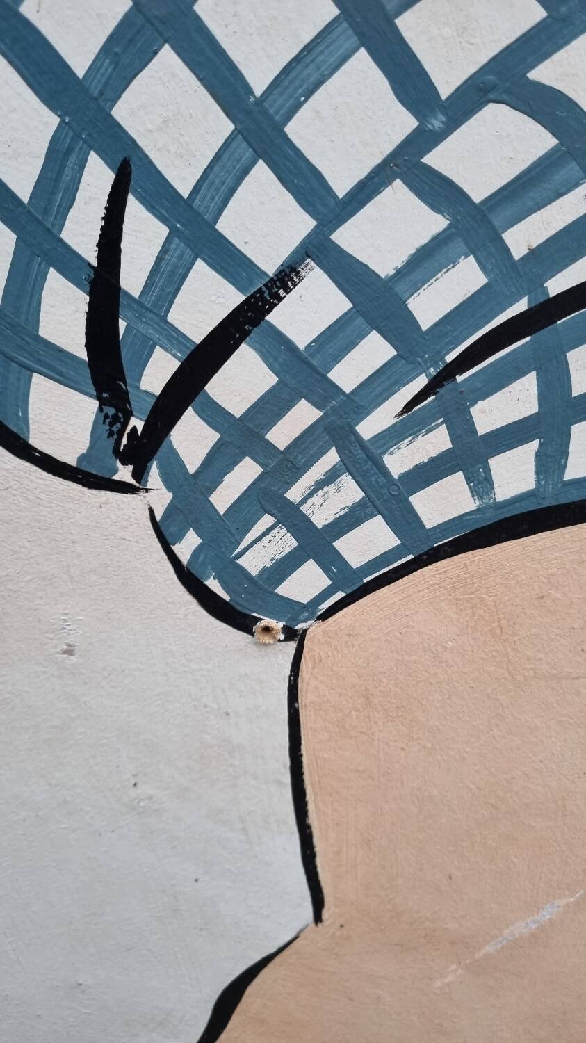 Very large old advertising panel or sign