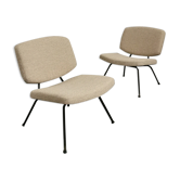 Paire de chauffeuses CM190 de Pierre Paulin pour Thonet, 1950