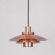 Vintage Copper Pendant Lamp by Form-Light, Danish Mid-Century Modern Lighti
