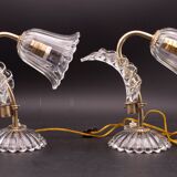 Set of 2 Art Decò Murano Glass Barovier e Toso style Table Lamp, 1940