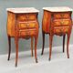 Pair of Louis XV style bedside tables in rosewood