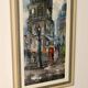 Peinture à l'huile sur panneau du milieu du siècle « Paris »