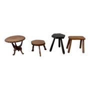 Table d'appoint/piédestal vintage en bois pour plantes