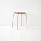 1960s Scandinavian stool in metal and teak