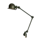 Vintage 1960 Jielde lamp with 2 arms in original industrial green - 100 cm