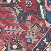 Large vintage Persian Zanjan carpet handmade