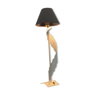Large white wrought iron lamp