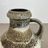 Set of two pottery fat lava vases by Scheurich, Germany, 1970s