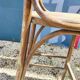 Curved wooden bar stool