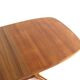 Large oval extendable dining table Gudme Danish design in teak - restored