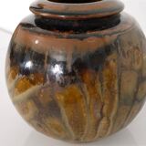 1970s stoneware round vase