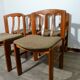4 vintage wooden chairs
