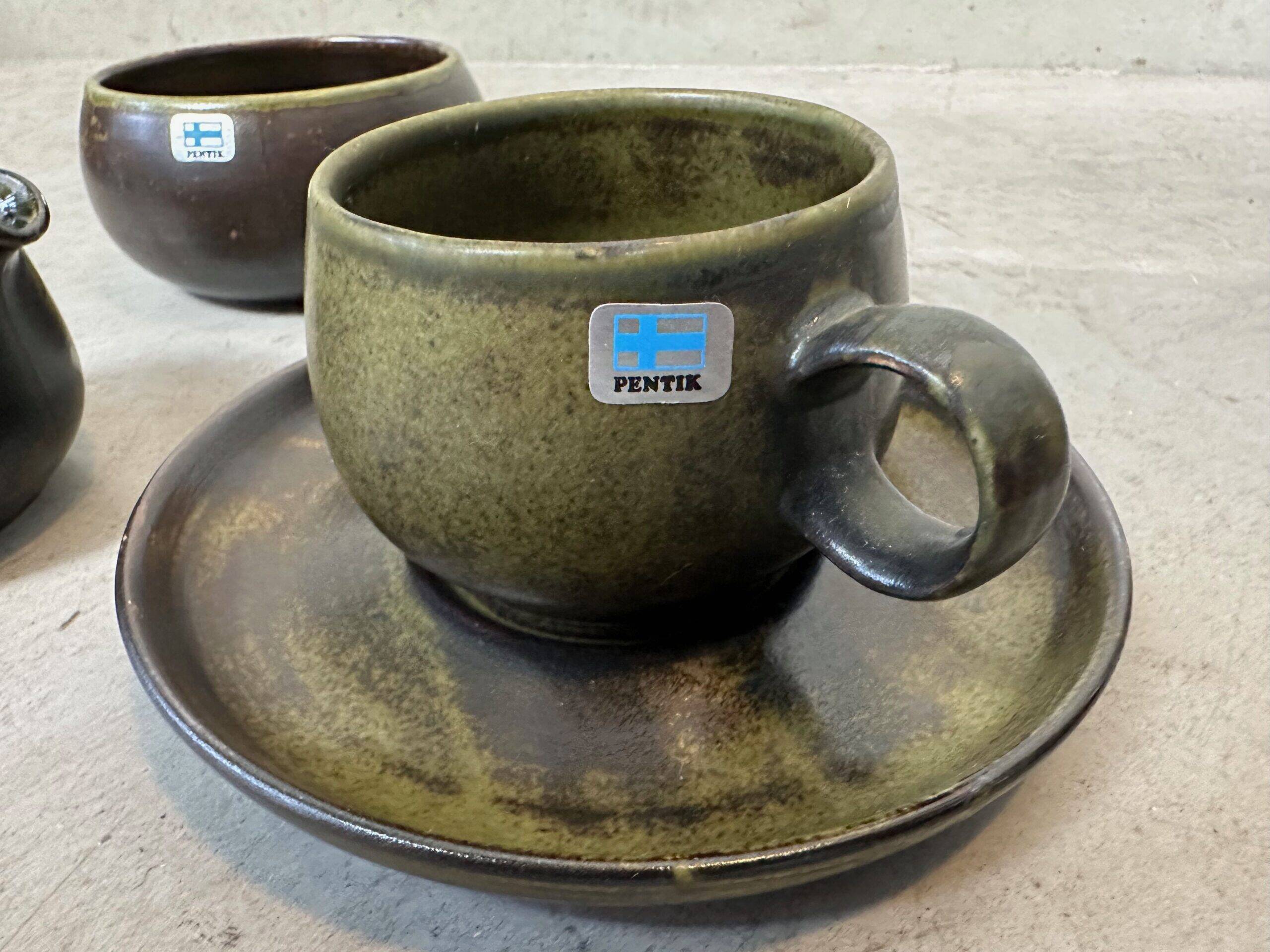 Service à café vintage de 22 pièces – Pentik (Norvège)