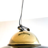 Chandelier in brass and black lacquered metal, Italy 70's