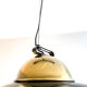 Chandelier in brass and black lacquered metal, Italy 70's