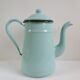 Cafetière émaillée vert d'eau