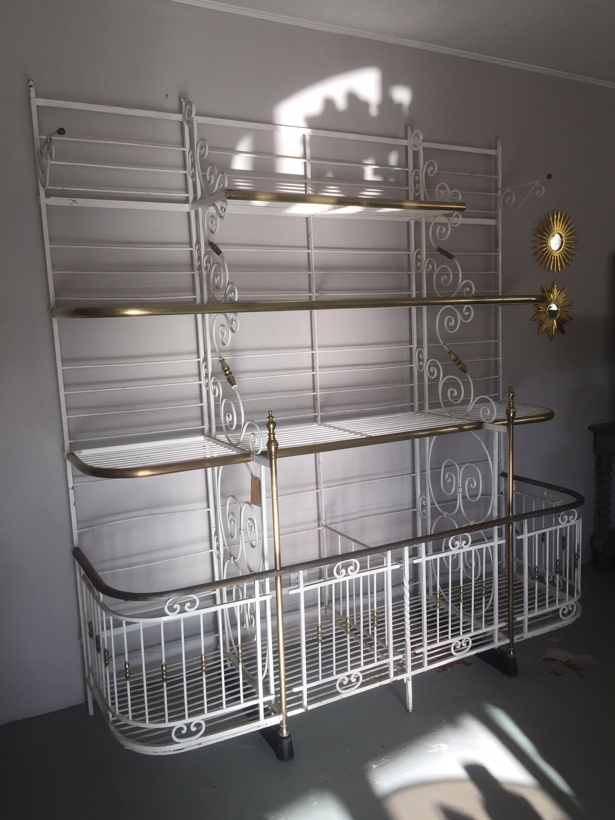 Bakery in 1900 wrought iron shelf