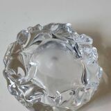 Elegant Empty pocket/ashtray organic floral shape. In crystal. Charles Schneider style. Diam 12 cm